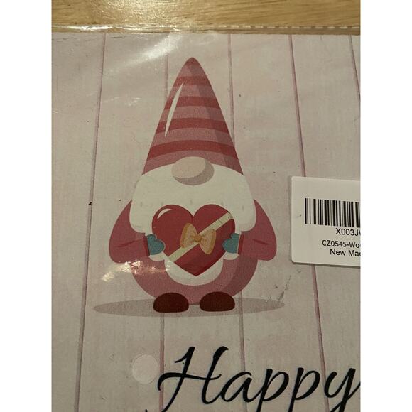 Happy Valentines Day Gnome Sign, Hanging Decor, Love, Pink Wall Art - Picture 5 of 9